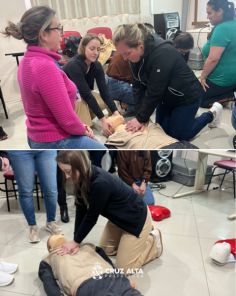 Enfermeiros da ESFs participam de curso de Suporte Básico de Vida em Cruz Alta