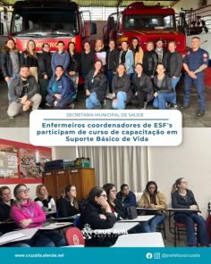 Enfermeiros da ESFs participam de curso de Suporte Básico de Vida em Cruz Alta