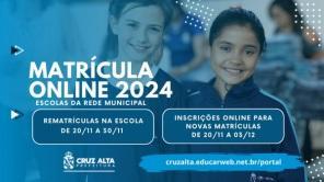 Inscrições online para novas matrículas nas escolas municipais encerram hoje