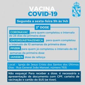 Confira a vacinação contra a Covid-19 em Cruz Alta nesta quinta-feira