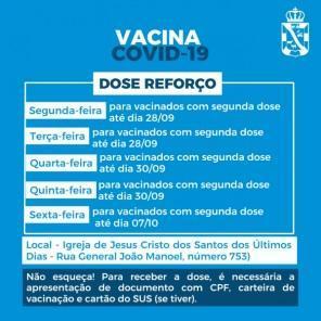 Confira a vacinação contra a Covid-19 em Cruz Alta nesta quinta-feira