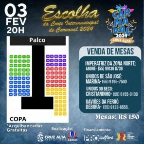 CARNAVAL 2024: Corte Intermunicipal será escolhida hoje no Ginásio Municipal