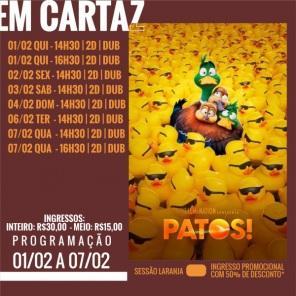 DOMINGO: Confira a programação de filmes  no Cine Globo de Cruz Alta