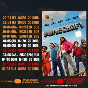 DOMINGO: Confira a programação de filmes  no Cine Globo de Cruz Alta