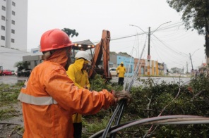 TEMPORAL> Equipes da Prefeitura, RGE e Coprel