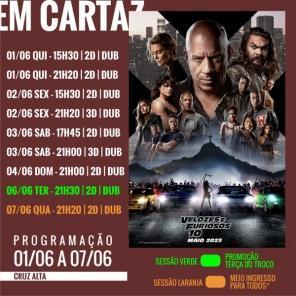 FINDI: Confira a programação de filmes em exibição no Cine Globo de Cruz Alta