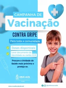Cruz Alta amplia vacinação contra a gripe e aplica 13,8 mil doses