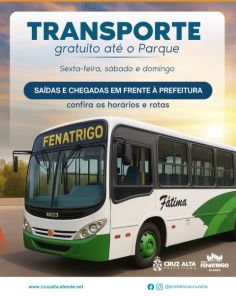 Ônibus gratuitos levam população à XVIII Fenatrigo nesta sexta e fim de semana