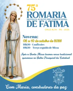 Novena da 75ª Romaria de Fátima tem neste domingo sua 3ª noite na Catedral