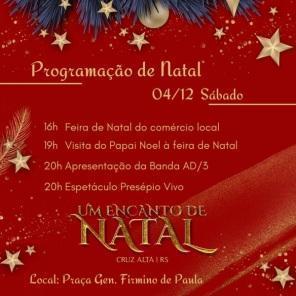 Confira a programação Um Encanto de Natal para a sexta-feira e sábado