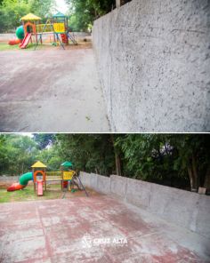 EMEI São Francisco recebe novo muro e instalação de novo módulo de pracinha