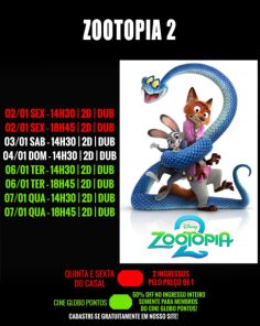 DOMINGO: Confira a programação de filmes  no Cine Globo de Cruz Alta