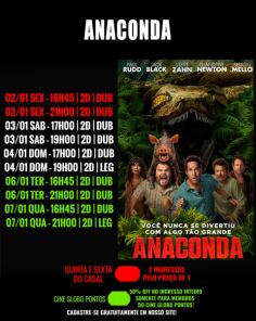 DOMINGO: Confira a programação de filmes  no Cine Globo de Cruz Alta