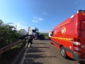 Grave acidente entre carro e caminhão deixa quatro mortos em Passo Fundo