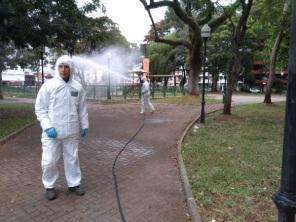 Espaços públicos do município passaram por processo de Sanitização 