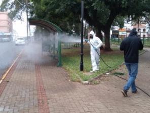 Espaços públicos do município passaram por processo de Sanitização