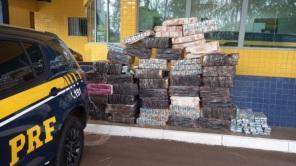 PRF apreende mais de uma tonelada de maconha em caminhão clonado em Cruz Alta