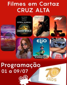 CINEMA: Confira os filmes em Cartaz neste sábado em Cruz Alta