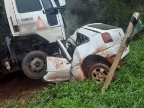 Acidente de trânsito em Palmeira das Missões com dois óbitos na ERS-569