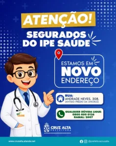 IPE Saúde da Prefeitura de Cruz Alta atende em novo endereço