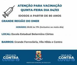 Vacinação contra a Covid-19 segue sendo realizada nesta quinta-feira