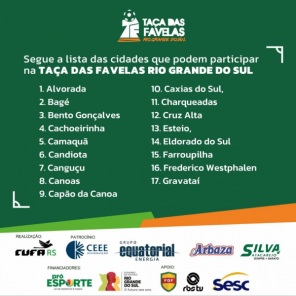 TERMINA HOJE O PRAZO> Para inscrições da Taça das Favelas RS 2024