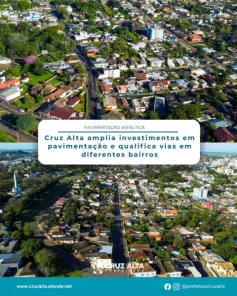 Prefeitura amplia pavimentação em diferentes bairros de Cruz Alta