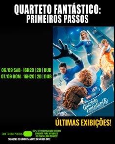 CINE GLOBO> Confira os filmes e o evento musical neste sábado em Cruz Alta