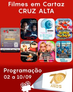 CINE GLOBO> Confira os filmes e o evento musical neste sábado em Cruz Alta