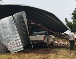 Forte Temporal deixa três feridos em Rodeio de Augusto Pestana no domingo