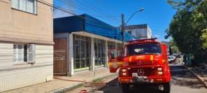 Princípio de incêndio em agência bancária é registrado em Cruz Alta