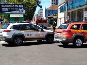 Princípio de incêndio em agência bancária é registrado em Cruz Alta