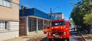 Princípio de incêndio em agência bancária é registrado em Cruz Alta
