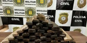 Brigada e Polícia Civil apreendem 25 quilos de drogas em Espumoso
