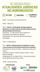 Cruz Alta sedia III Seminário de Atualidades Jurídicas no Agronegócio