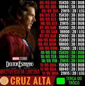 Doutor Estranho no multiverso da loucura estréia no cinema de Cruz Alta