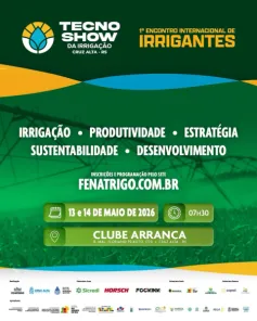 SEMANA QUE VEM: Cruz Alta sedia TecnoShow da Irrigação no Clube Arranca