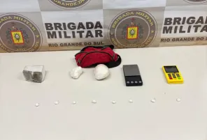 Brigada Militar prende suspeito por tráfico de drogas em Cruz Alta