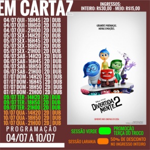 DOMINGO: Confira a programação de filmes  no Cine Globo de Cruz Alta