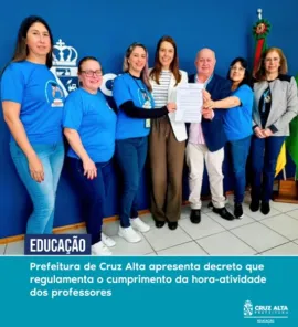Cruz Alta regulamenta hora-atividade dos professores municipais