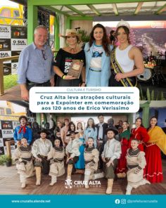 Cruz Alta destaca cultura e homenageia Erico Verissimo na Expointer 2025
