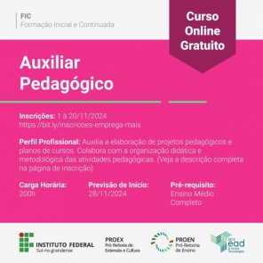 PARCERIA COM A UAB CRUZ ALTA> Inscrições abertas para cursos online gratuitos 