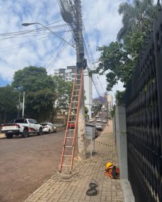 Trabalhador leva choque durante manutenção em Palmeira das Missões