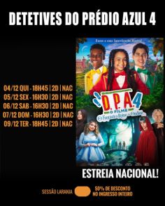 DOMINGO: Confira a programação de filmes no Cine Globo de Cruz Alta