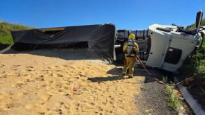 Colisão bloqueia BR-285 entre Carazinho e Passo Fundo