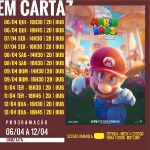 Confira a programação do cinema de Cruz Alta para o final de semana de Páscoa
