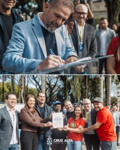 Unicca firma contrato com Prefeitura e recebe caminhões e equipamentos