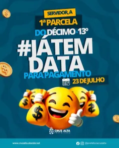 Prefeitura antecipa parcela do 13º e injeta R$ 5 milhões na economia local