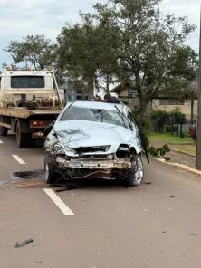 Colisão entre Astra e EcoSport deixa dois feridos em Cruz Alta