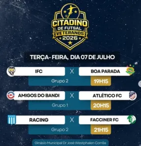 Citadino de Veteranos tem três jogos nesta terça em Cruz Alta